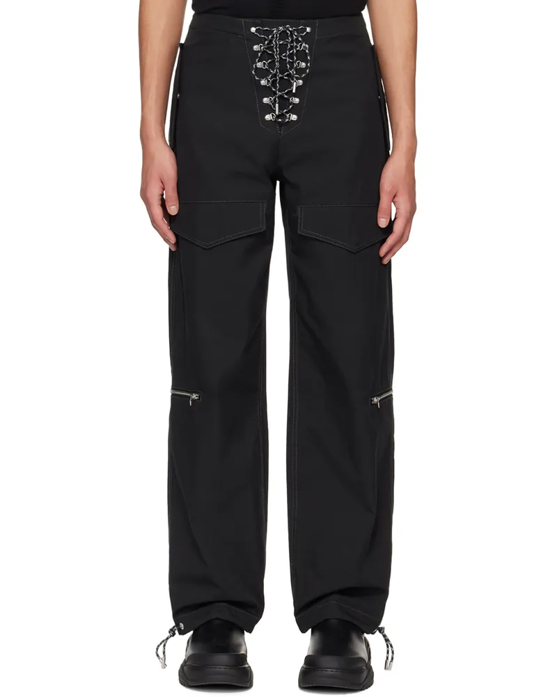 Dion Lee Black Hiking Cord Cargo Pants Black