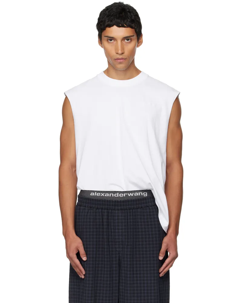 Alexander Wang White Muscle Tank Top 100