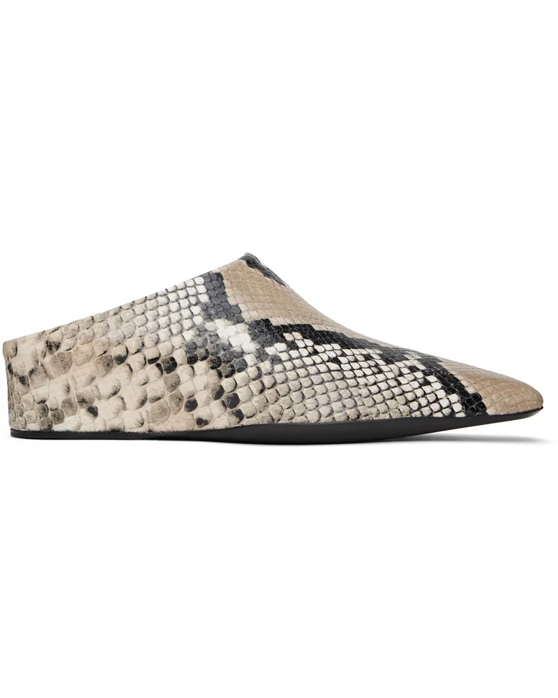 Jil Sander Beige Python Print Mules 242