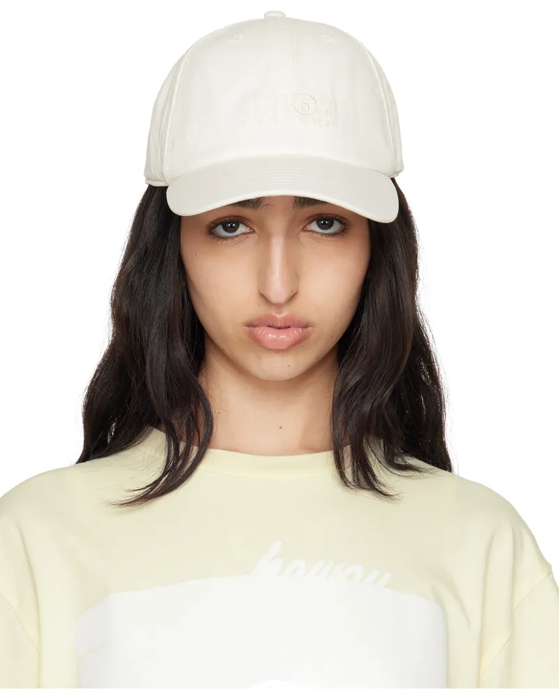 Maison Margiela White Baseball Cap 101