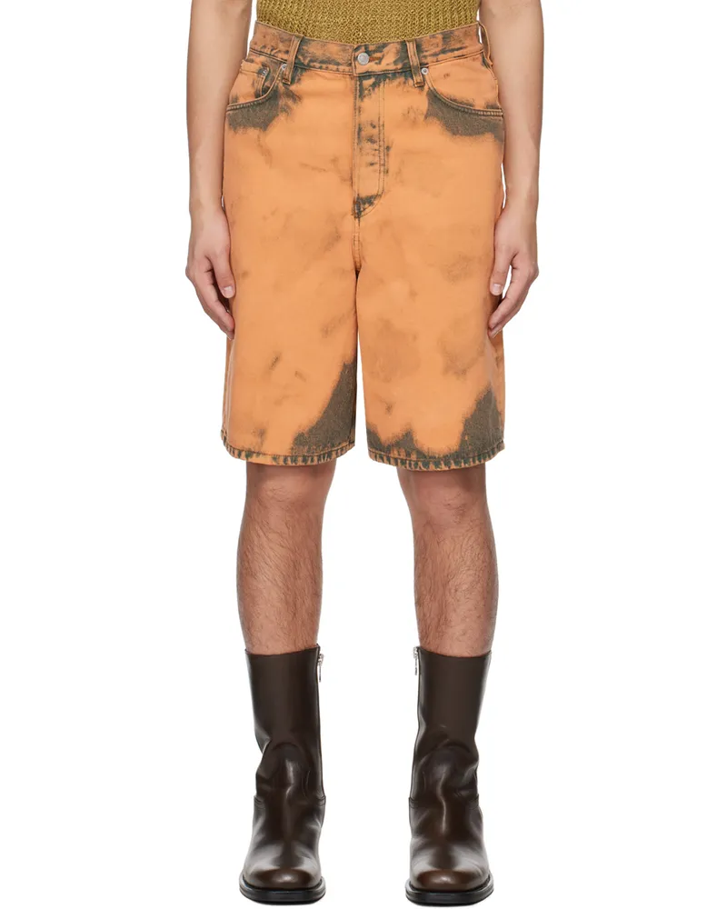 Dries van Noten Orange Bleached Shorts 700