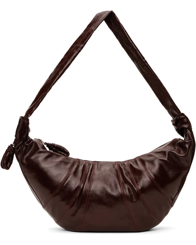 Christophe Lemaire Brown Large Croissant Bag Br401