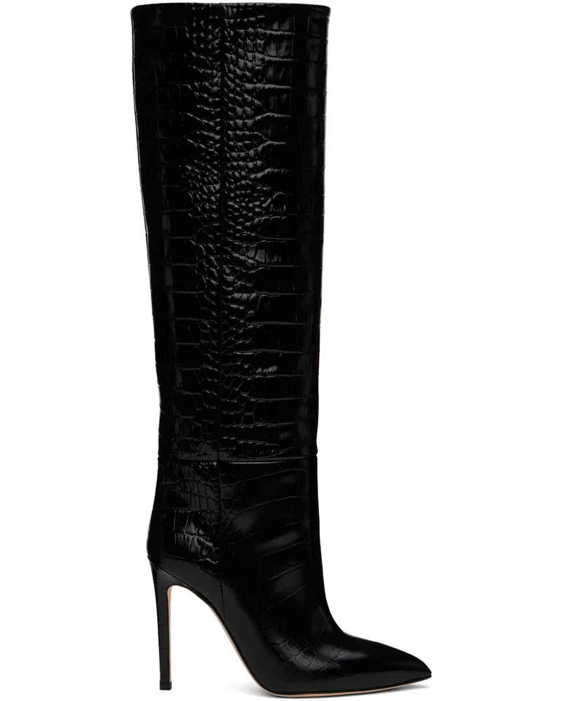 Paris Texas Black Stiletto Tall Boots Carbone