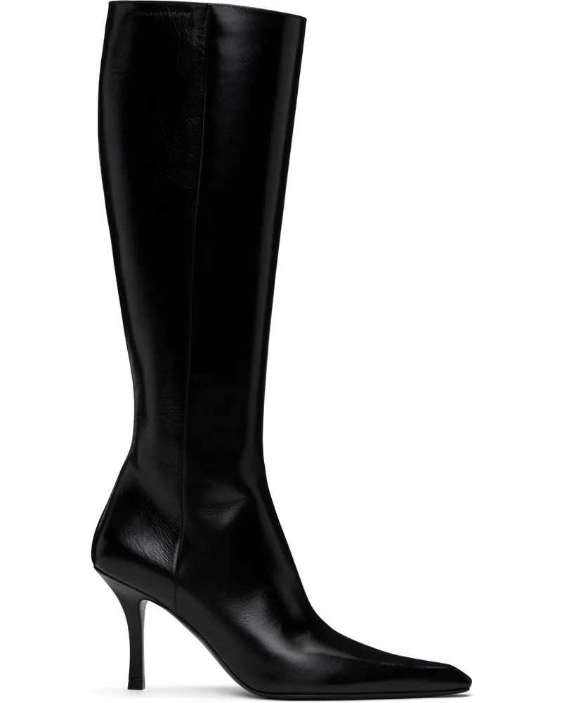 Alexander Wang Black Vivica 85mm Knee-High Tall Boots Black