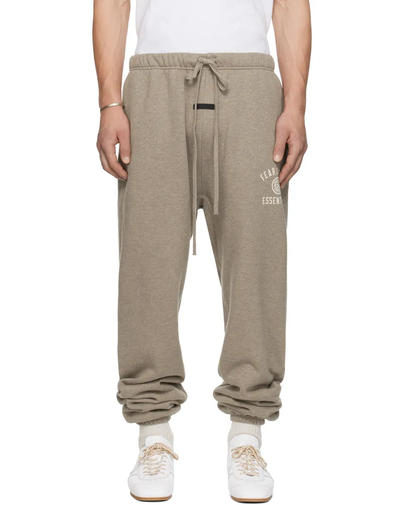 Fear of God Gray Fleece Essential Sweatpants Heather