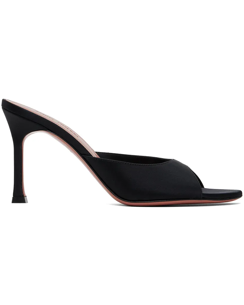 Amina Muaddi Black Alexa Slipper 90 Heeled Sandals Black