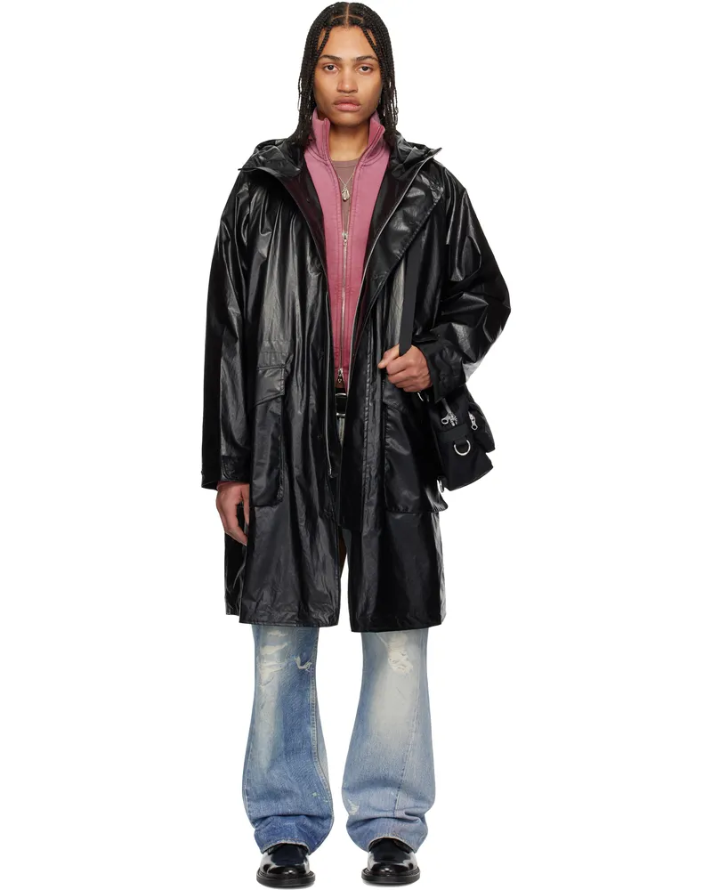 Our Legacy Black Tempesta Faux-Leather Coat Black