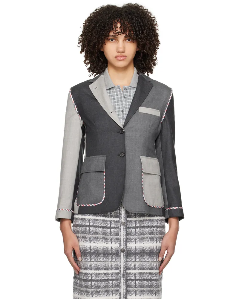 Thom Browne Gray Funmix Blazer 025