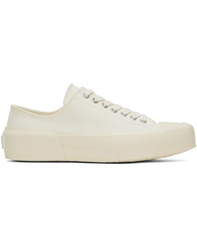 Jil Sander White Embossed Sneakers 102