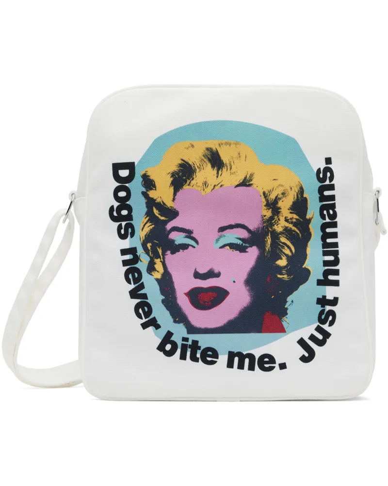 Comme des Garçons White Andy Warhol Print Shoulder Bag 1