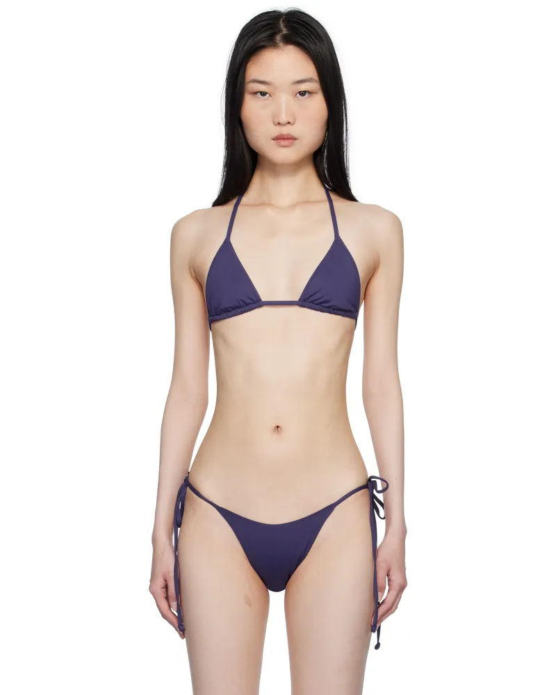 Frankies Bikinis Navy Nick Skimpy Triangle Bikini Top Midnight