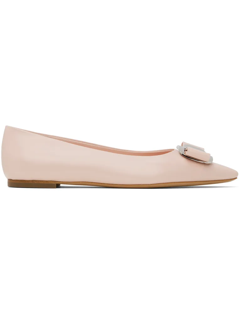 Ferragamo Pink Zea Ballerina Flats 003