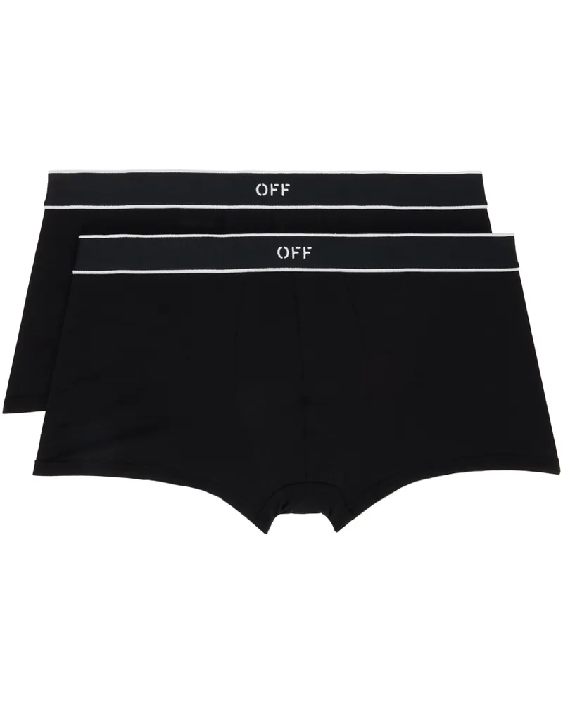 OFF-WHITE Two-Pack Black Off-Stamp Boxers Black