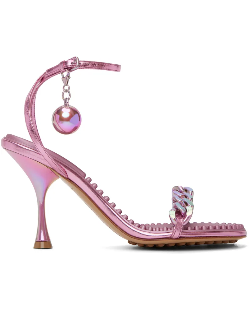 Bottega Veneta Pink Dot Heeled Sandals 5963