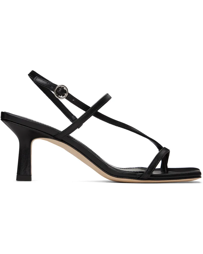 aeyde Black Elise Heeled Sandals Black