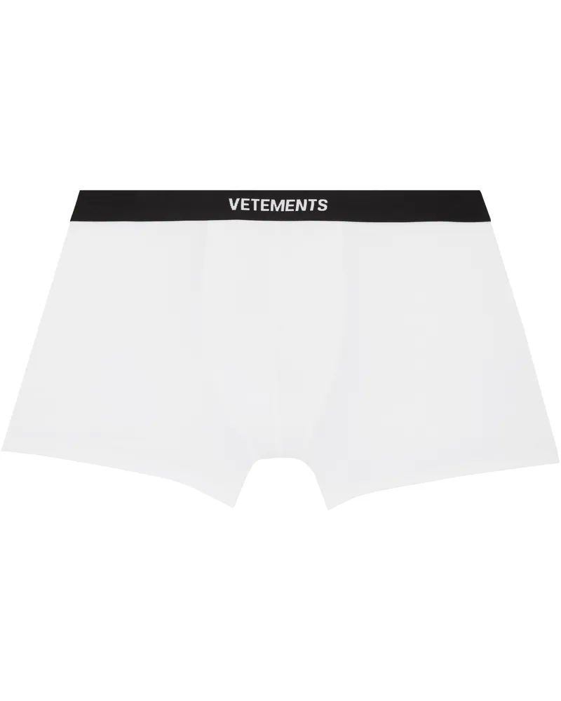 VETEMENTS White Logo Boxer Briefs White