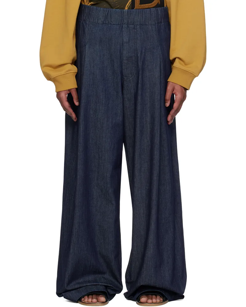 Dries van Noten Indigo Elasticated Jeans 507