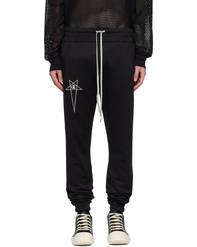 Rick Owens Black Champion Edition Joggers Sweatpants 09