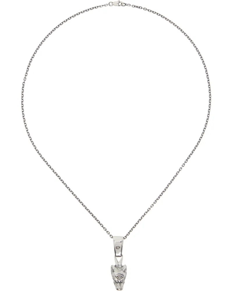 Yohji Yamamoto Silver Wolf Pendant Necklace 1