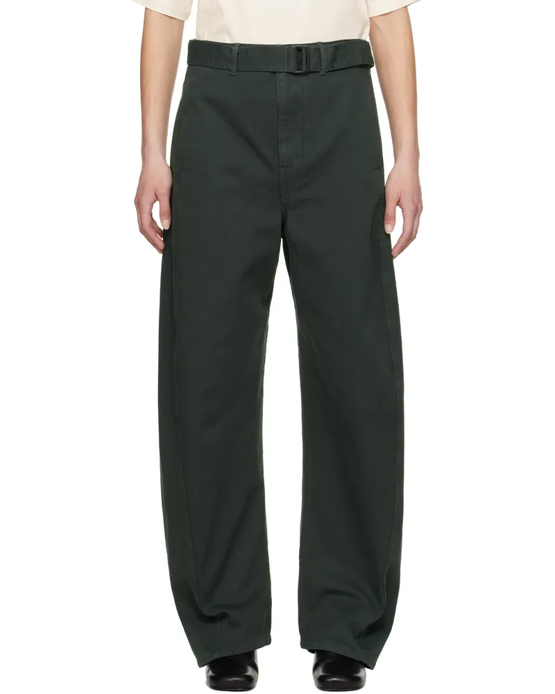 Christophe Lemaire Navy Twisted Belted Jeans Bl714
