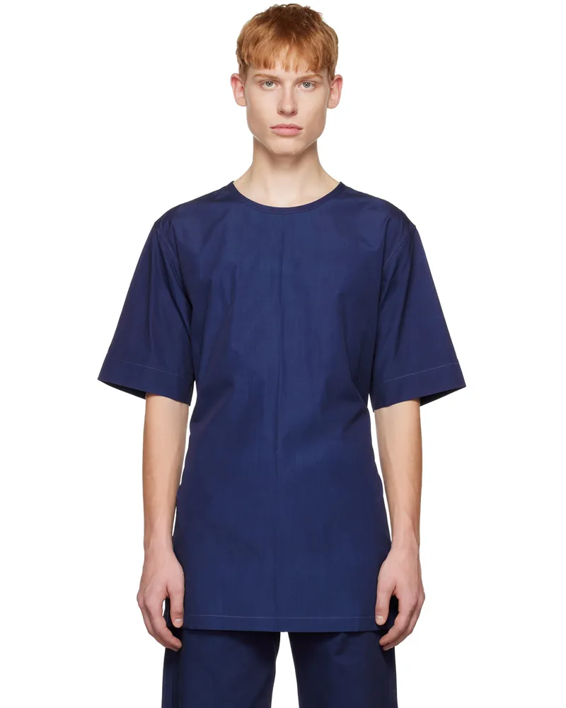 Rier SSENSE Exclusive Indigo Open Back T-Shirt Indigo