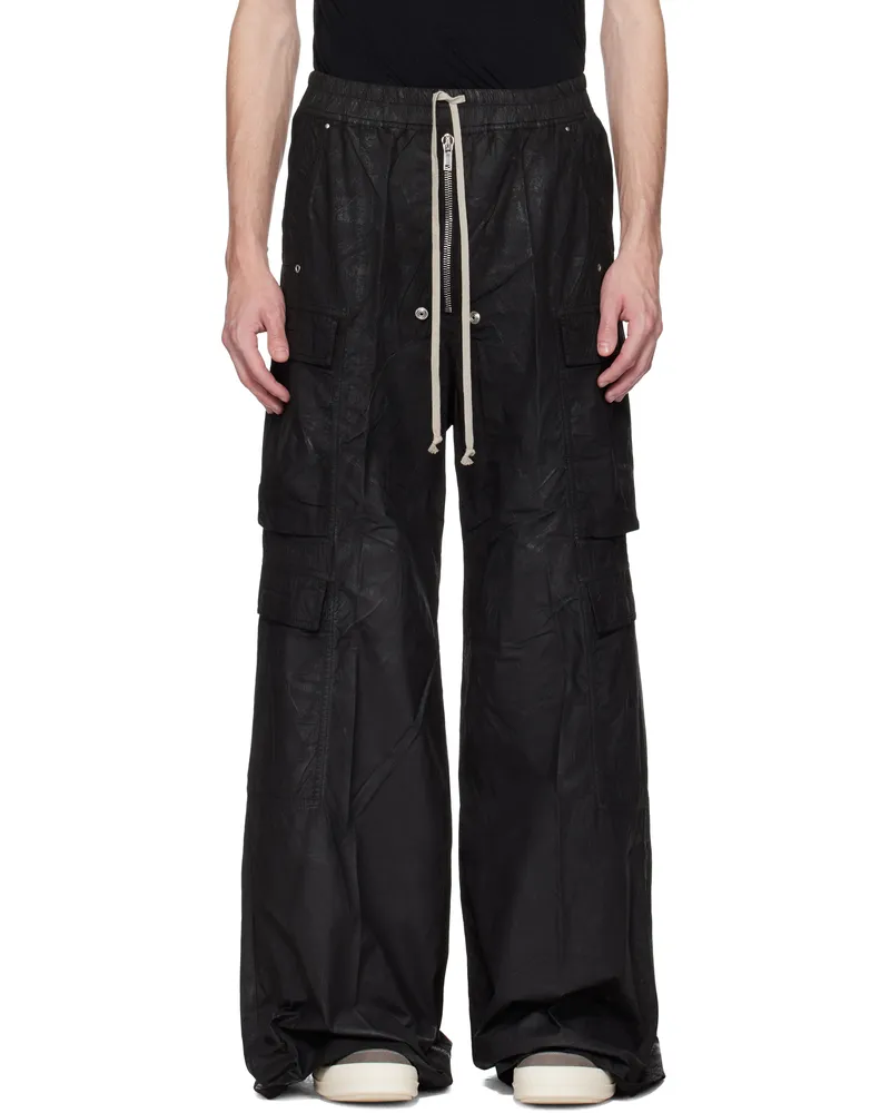 DRKSHDW by Rick Owens Black Hollywood Double Cargo Jumbo Belas Pants 09