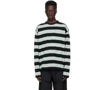 Green & Black Striped Long Sleeve T-Shirt