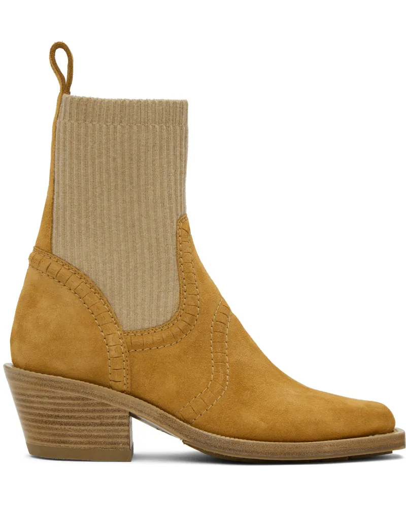 Chloé Tan Nellie Ankle Boots 219