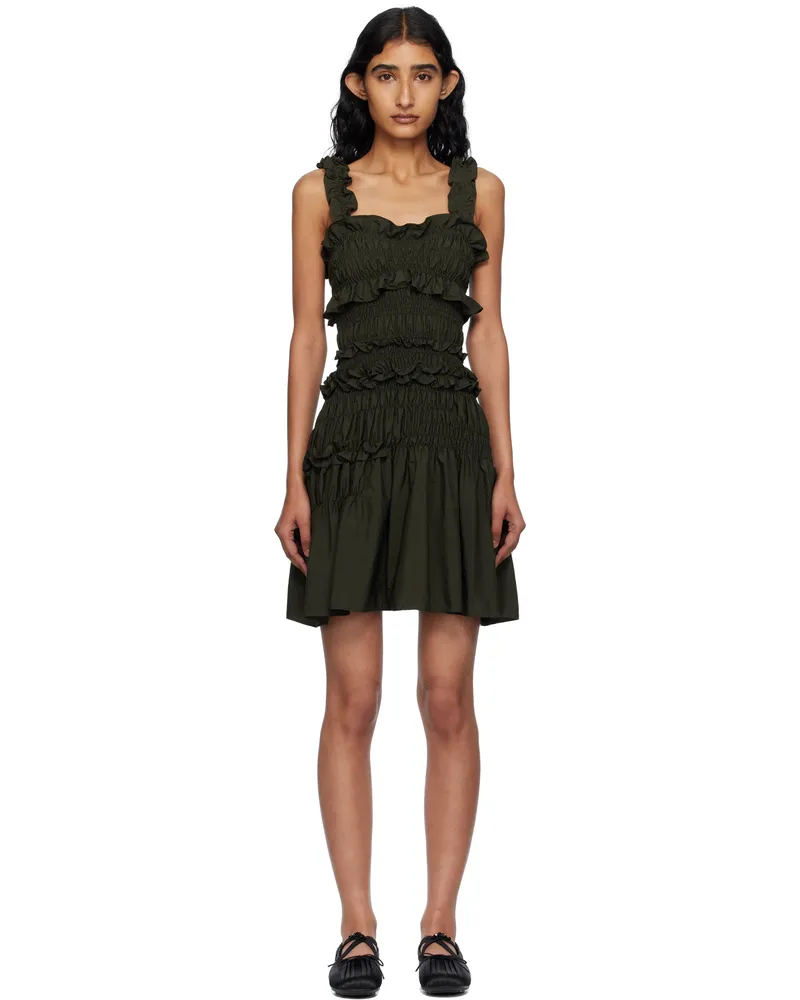 Cecilie Bahnsen Green Oona Minidress Forest