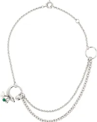 Acne Studios Silver Multi-Chain Charm Necklace Ayh