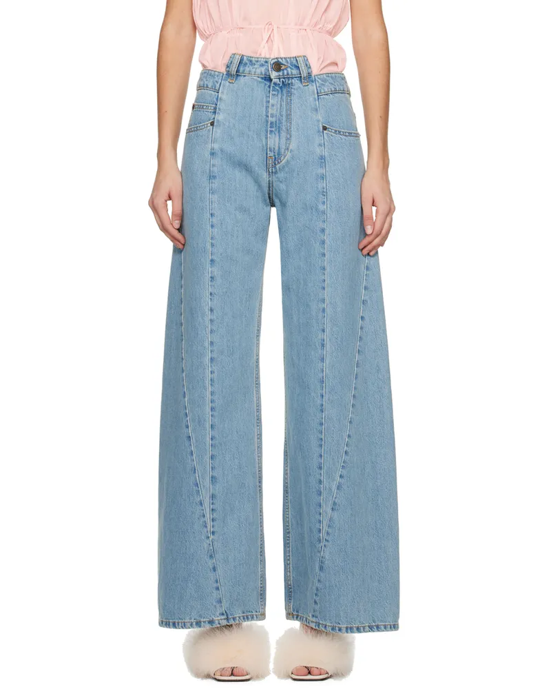 Maison Margiela Blue Paneled Jeans 966