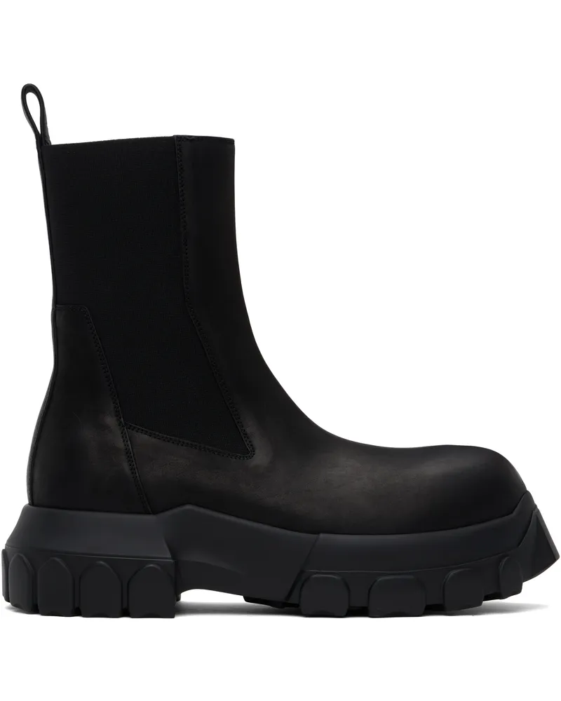 Rick Owens Black Hollywood Beatle Bozo Tractor Chelsea Boots 99