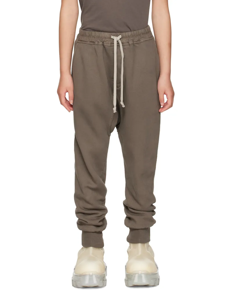 Rick Owens Kids Gray Dropped Inseam Sweatpants Dust