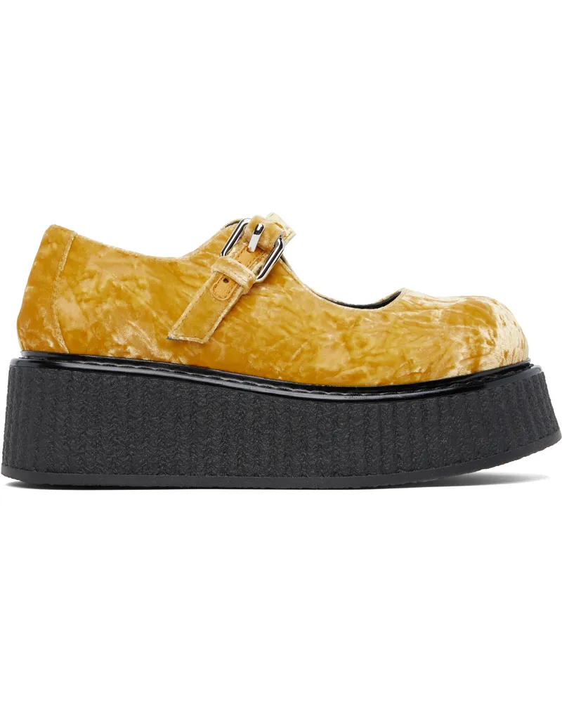 Moschino Yellow Olivia Loafers Ochre