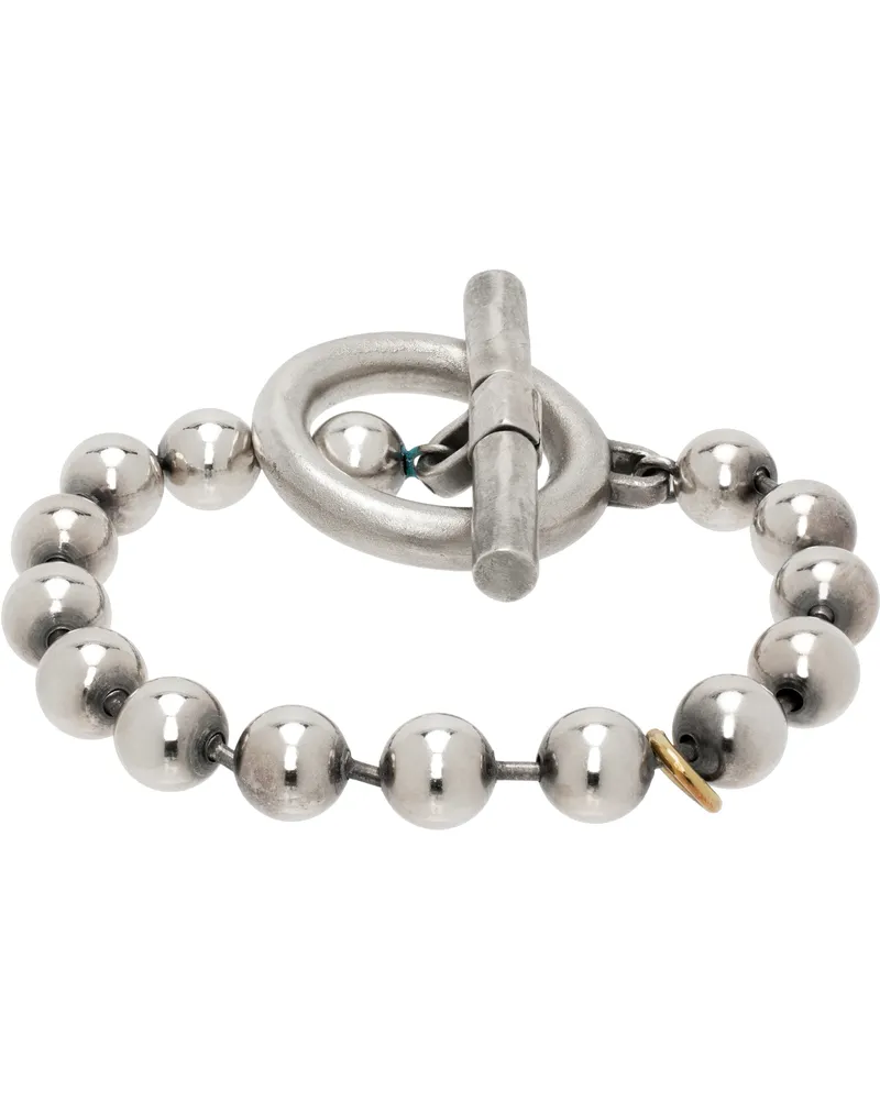 TITLE OF WORK Silver Large Toggle Bracelet Silver