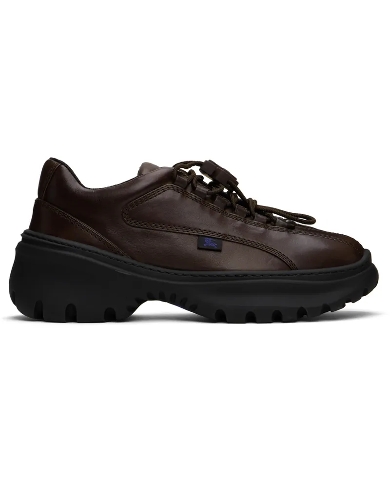 Burberry Brown Leather Scoot Derbys Beet