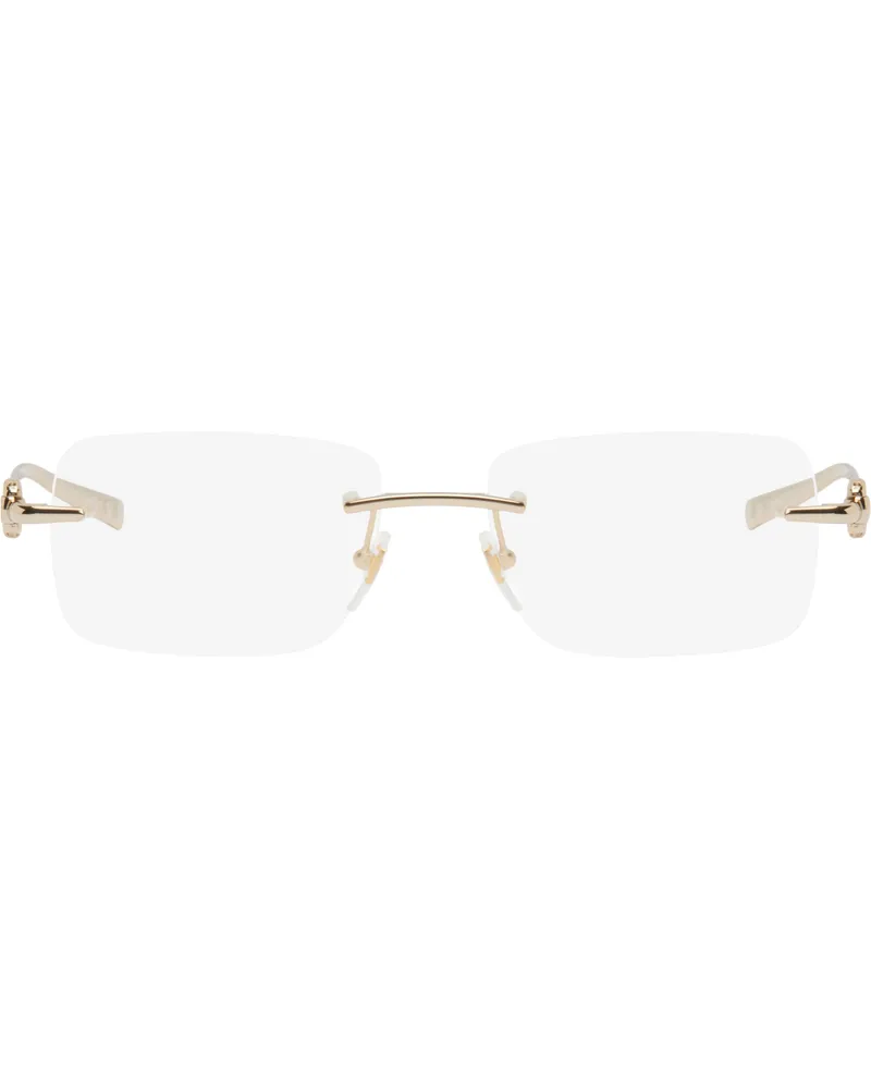 Gucci Gold Horsebit Glasses 003