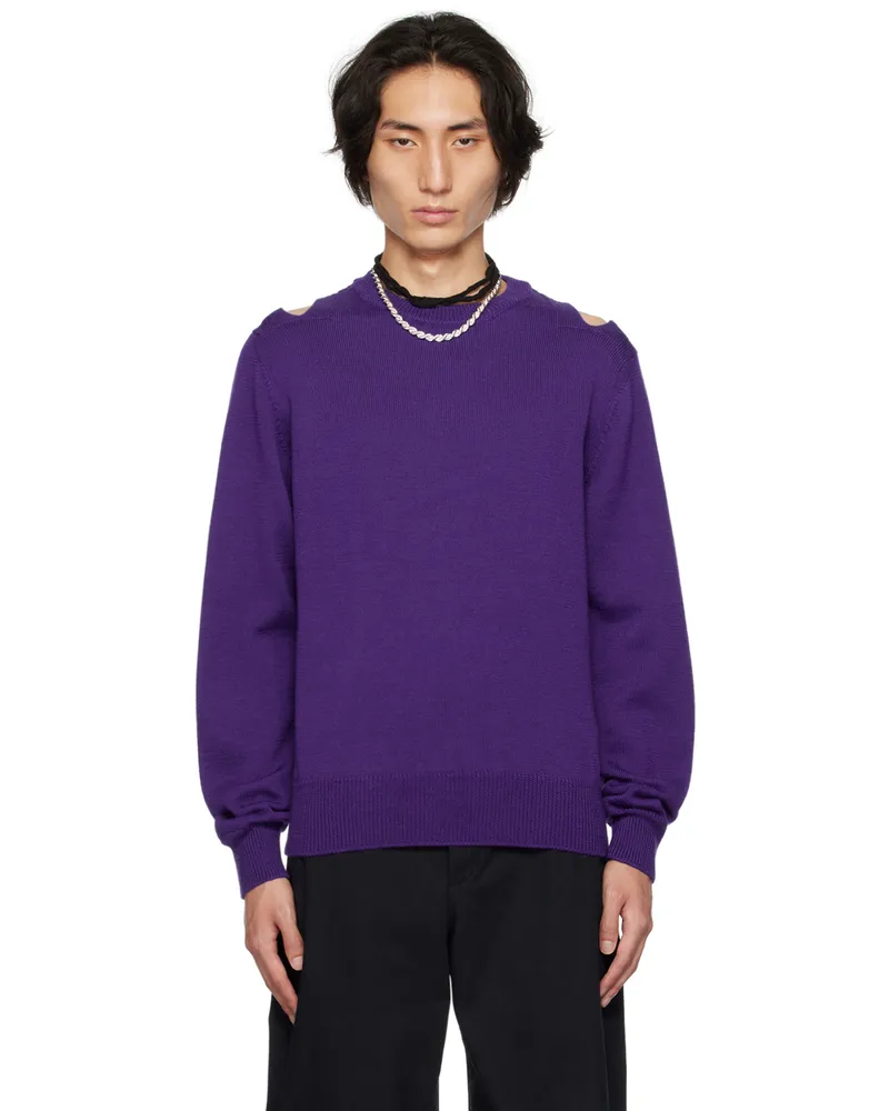 Jil Sander Purple Cutout Sweater 511
