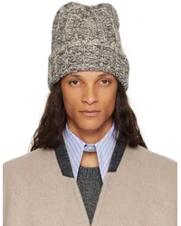 Maison Margiela Gray & Beige Shetland Wool Beanie 003f