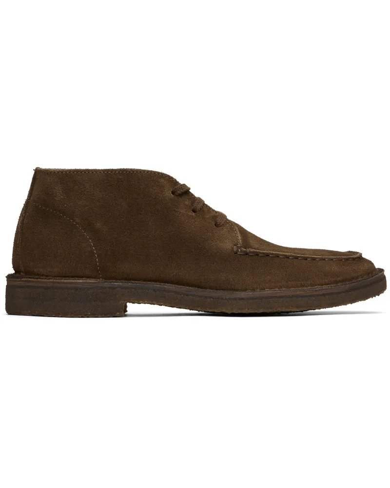 Drake's Brown Crosby Moc-Toe Chukka Boots 300