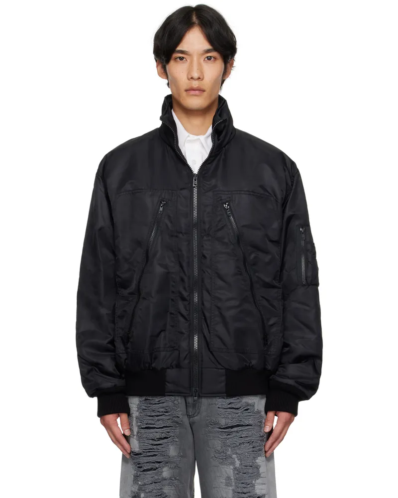 Maison Margiela Black Sports Bomber Jacket 900
