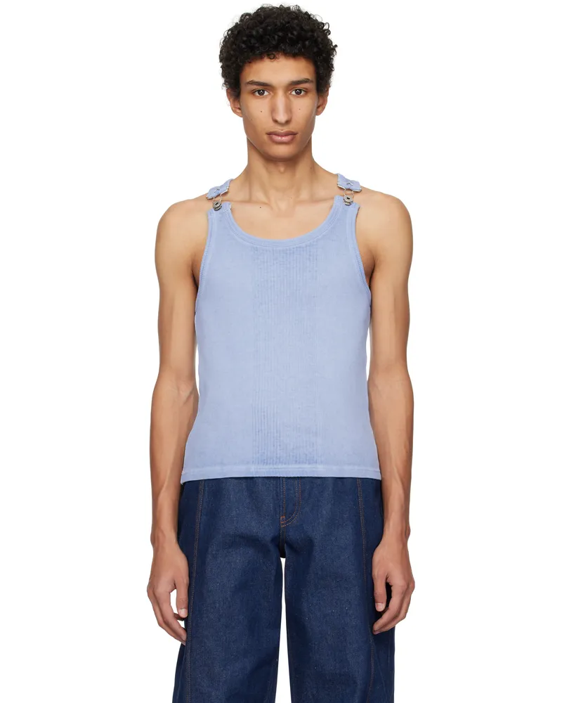 Jean Paul Gaultier Blue 'The Straps' Tank Top 52-babyblue