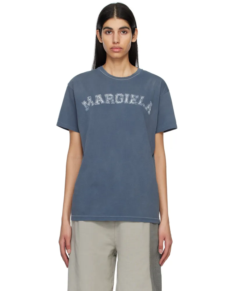 Maison Margiela Blue Printed T-Shirt 469