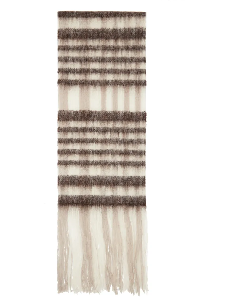 Holzweiler Brown & Off-White Aster Open Tassels Scarf 1110