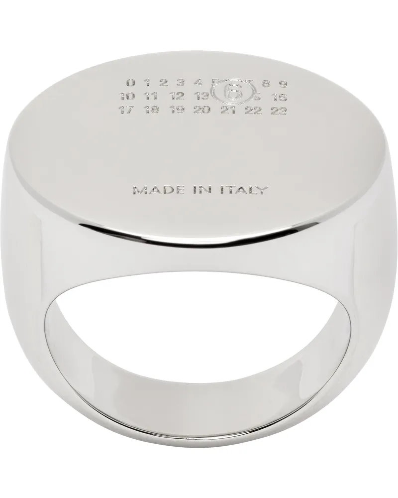 Maison Margiela Numeric Oval Ring Polished