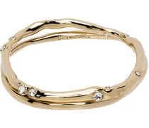 Gold Crystal Cuff Bracelet Set