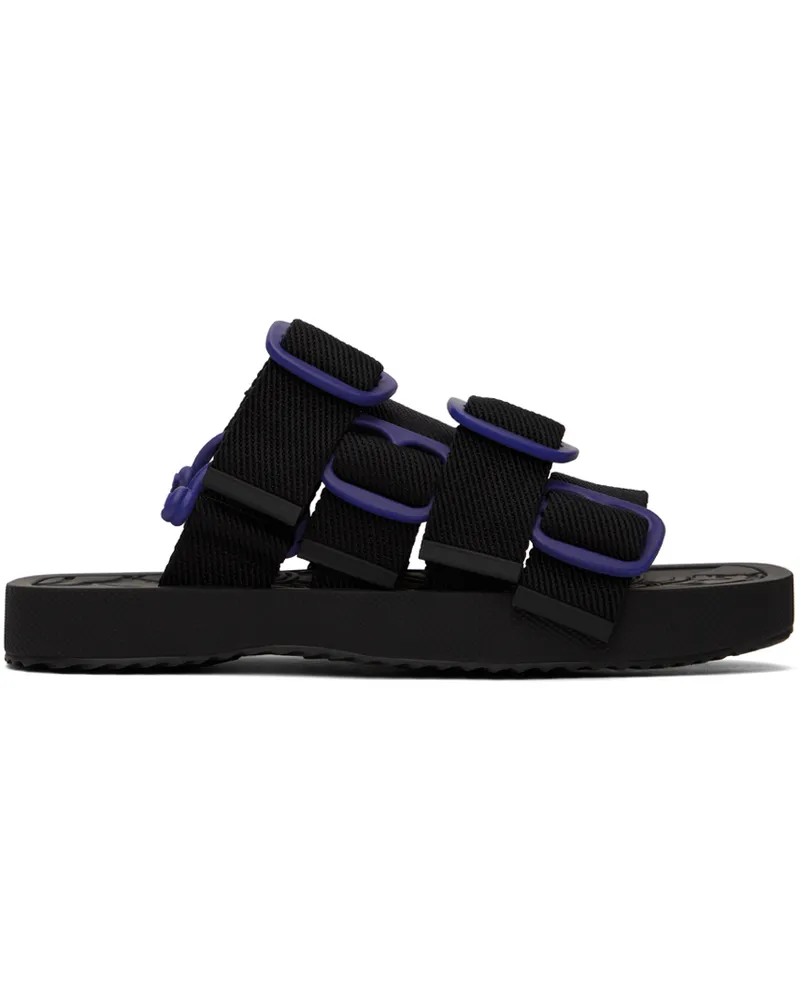 Burberry Black Nylon Strap Sandals Black