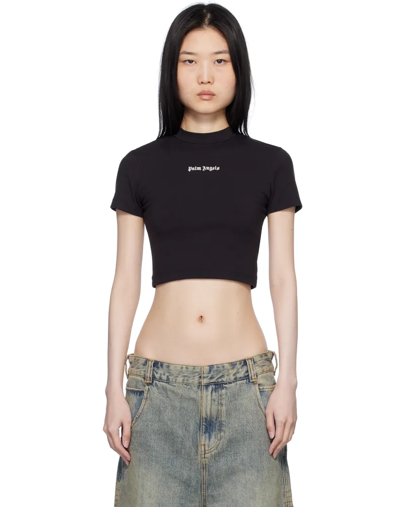 Palm Angels Black Classic Logo Baby T-shirt Black