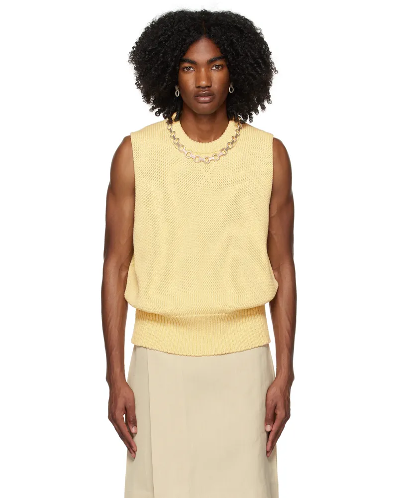 Jil Sander Yellow Crewneck Vest 723