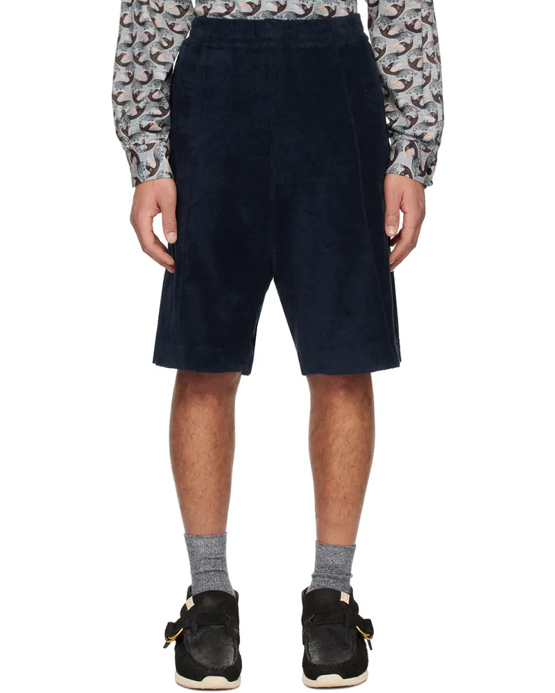 Engineered Garments Navy Drawstring Shorts Sd034